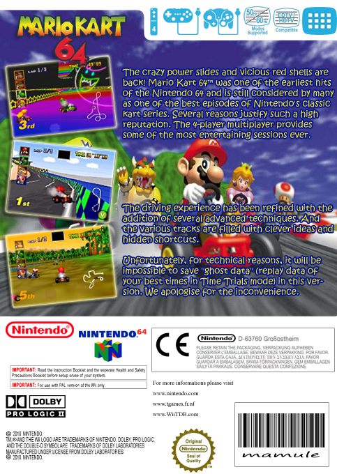 Mario Kart 64 — box-2D-back (EU)