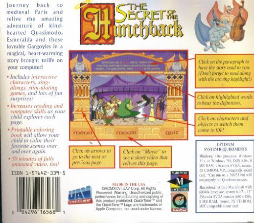 The Secret of the Hunchback — box-2D-back (WOR)