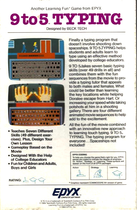 9 to 5 Typing — box-2D-back (US)