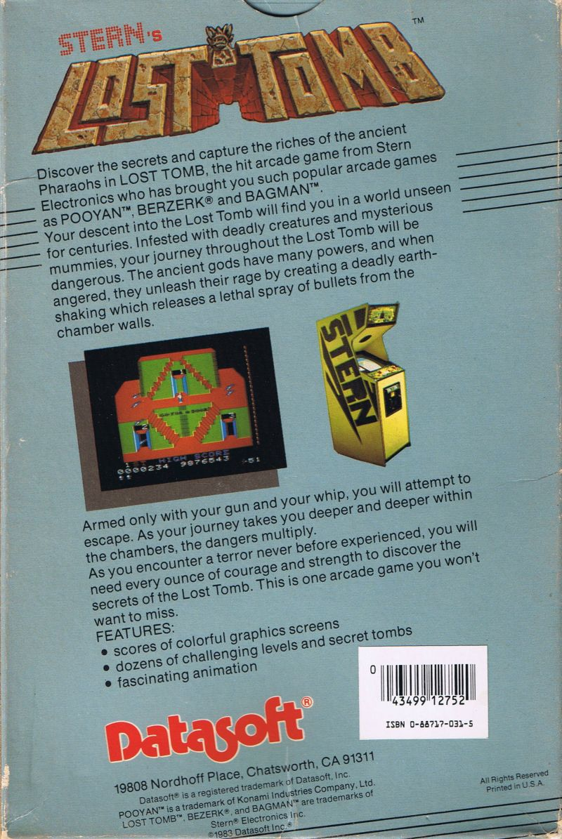 Lost Tomb — box-2D-back (US)