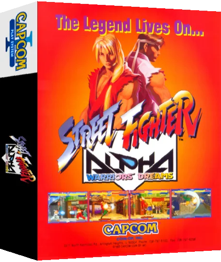 Street Fighter Alpha - Warriors' Dreams — box-3D (WOR)