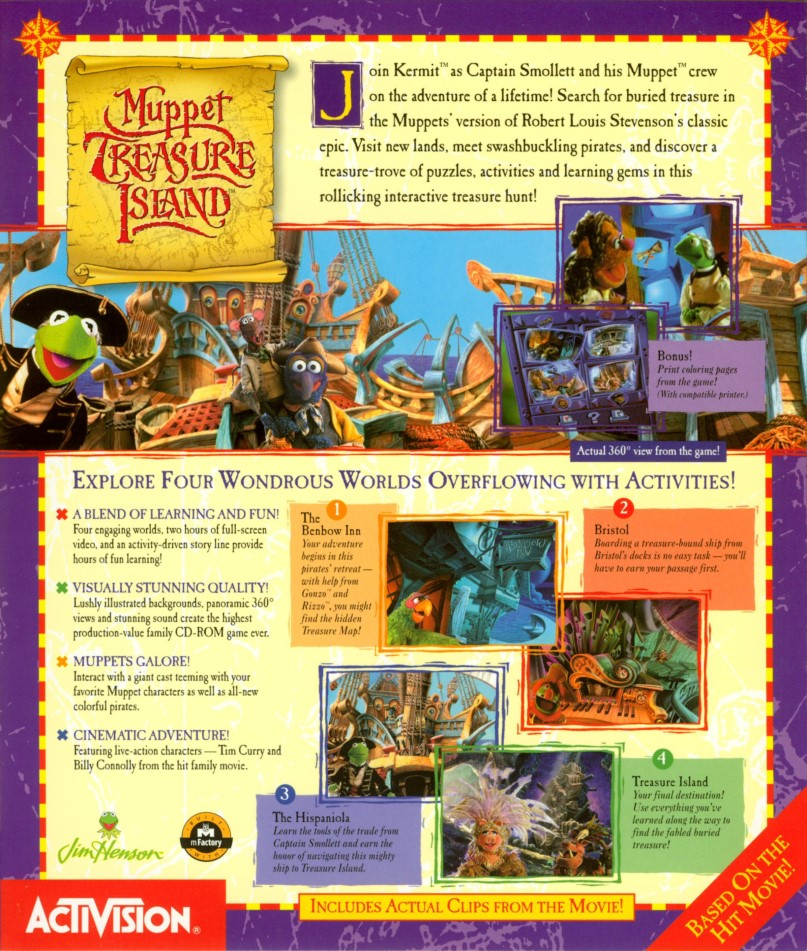Muppet Treasure Island — box-2D-back (WOR)