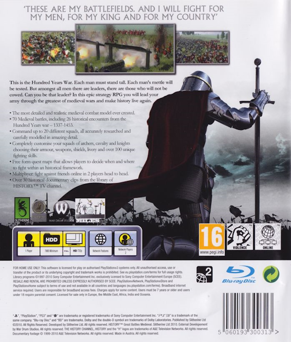 History - Great Battles Medieval — box-2D-back (EU)