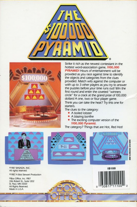 $100,000 Pyramid, The — box-2D-back (US)