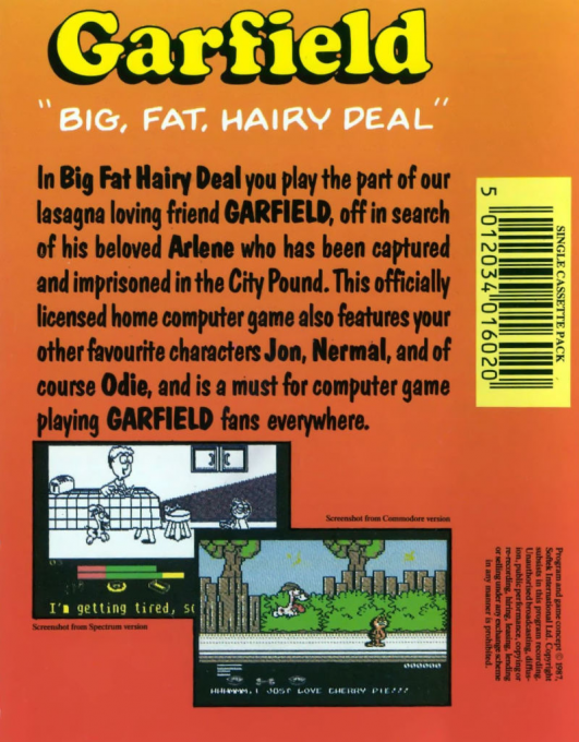 Garfield - Big, Fat, Hairy Deal — box-2D-back (EU)