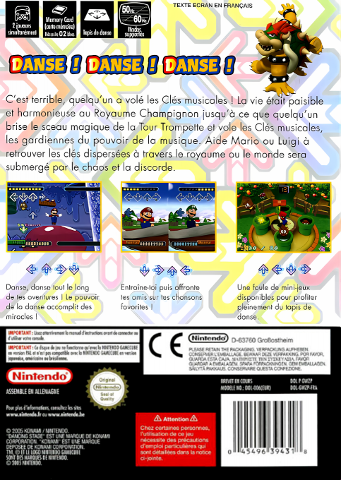 Dancing Stage Mario Mix — box-2D-back (FR)