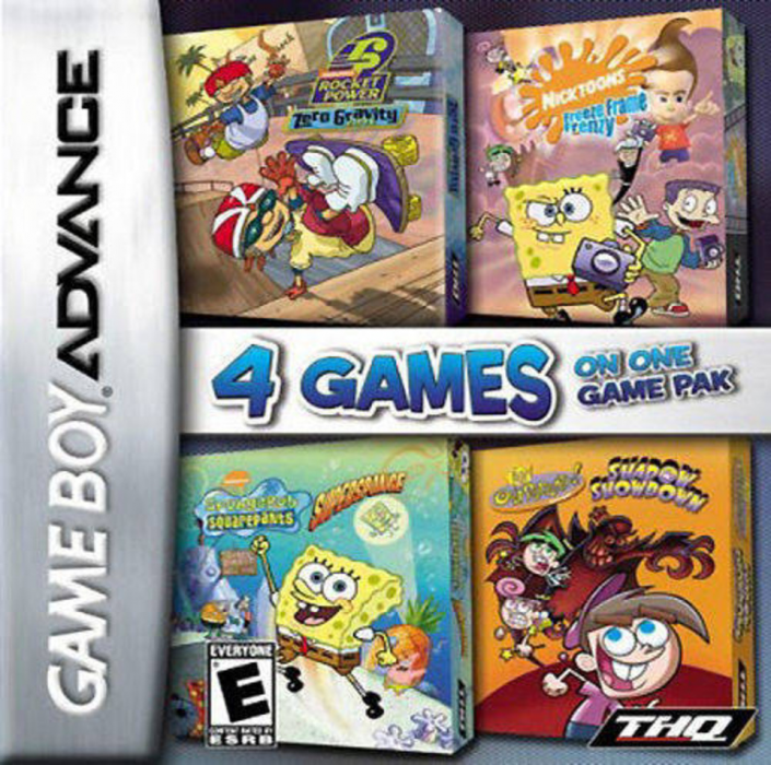 4 Games On One Game Pak - Nicktoons box art