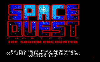 Space Quest 1 - Roger Wilco In The Sarien Encounter — sstitle (WOR)