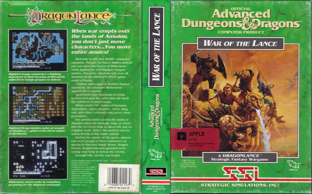 War Of The Lance — box-texture (US)