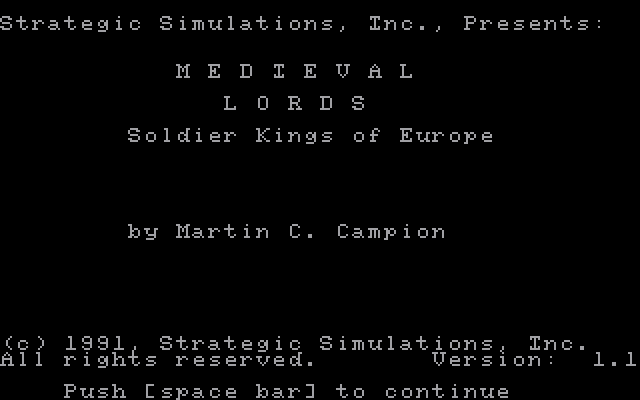 Medieval Lords - Soldier Kings Of Europe — sstitle (US)