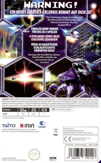 Dariusburst - Another Chronicle EX+ — box-2D-back (DE)