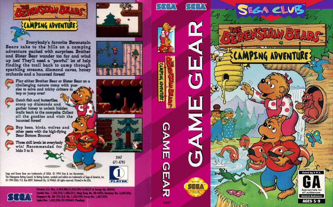 Berenstain Bears' Camping Adventure, The — box-texture (US)