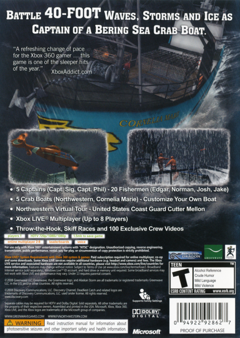 Deadliest Catch - Alaskan Storm — box-2D-back (US)