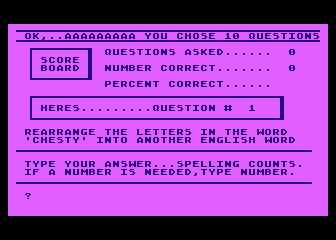 Trivia Quiz — ss (WOR)
