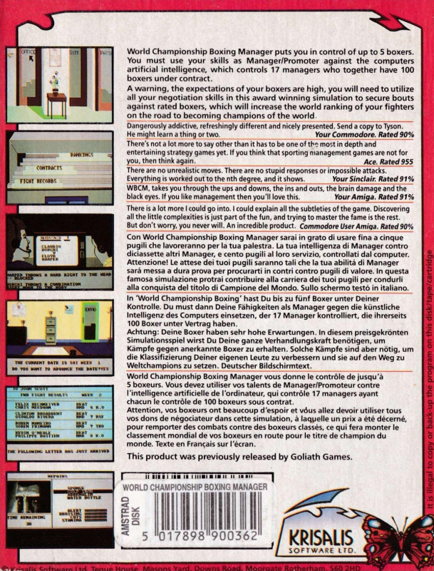 World Championship Boxing Manager — box-2D-back (EU)