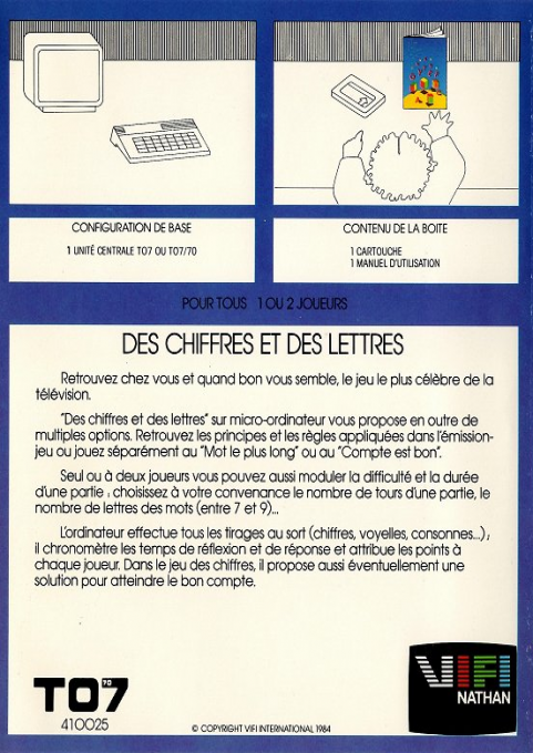 Des Chiffres Et Des Lettres — box-2D-back (WOR)