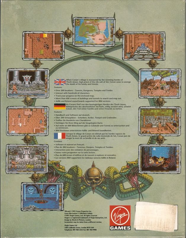 Conan - The Cimmerian — box-2D-back (EU)