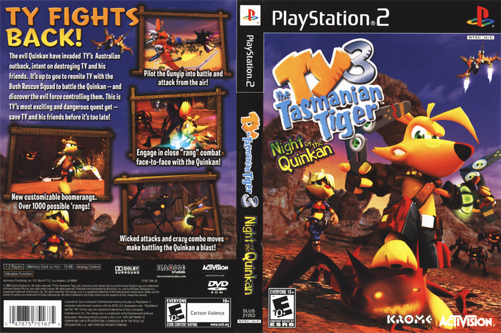 Ty the Tasmanian Tiger 3 - Night of the Quinkan — box-texture (US)