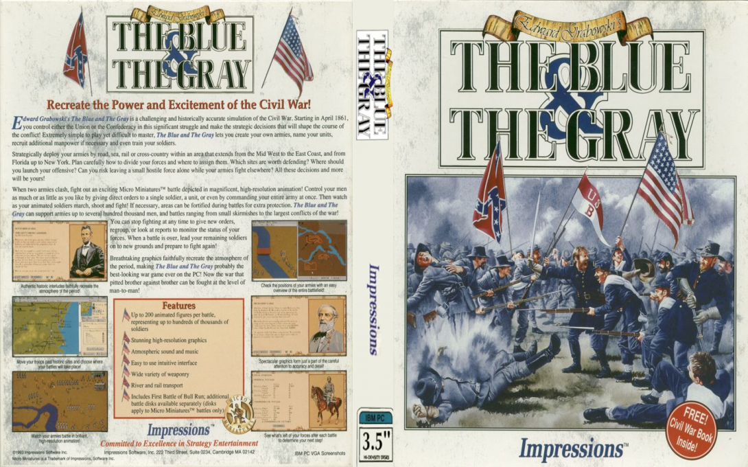 Edward Grabowski's The Blue And The Gray — box-texture (US)