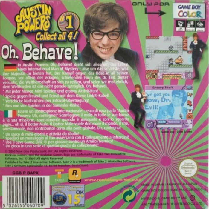 Austin Powers : Oh, Behave! — box-2D-back (DE)