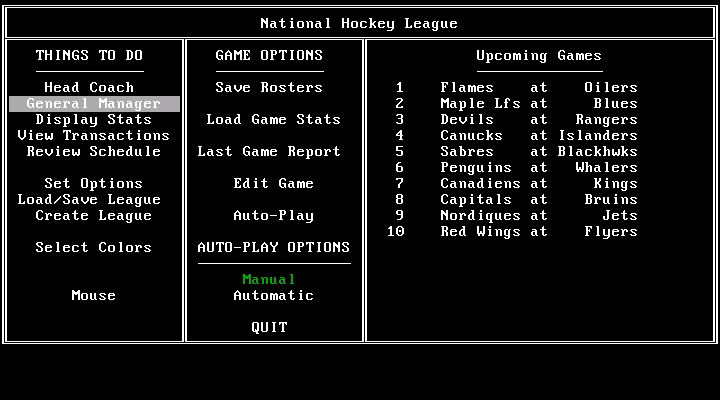 Hockey League Simulator — sstitle (US)