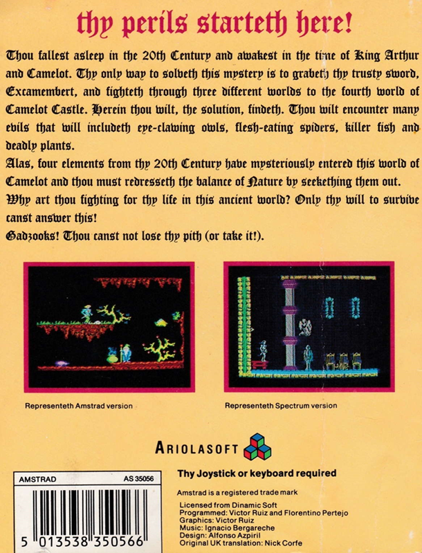 Camelot Warriors — box-2D-back (EU)