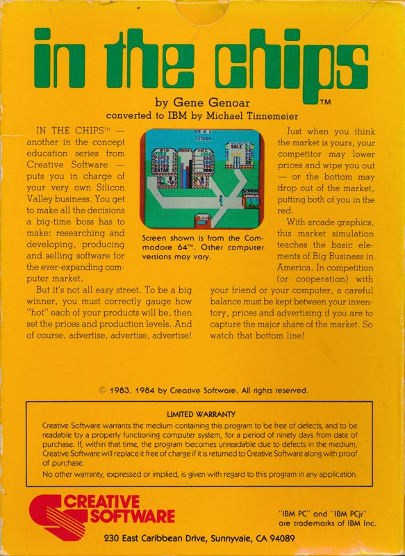 In the Chips — box-2D-back (US)