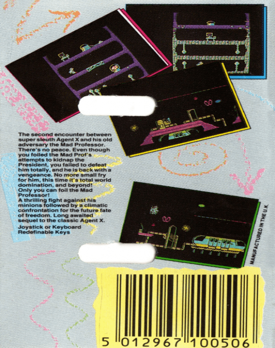 Agent X 2 - The Mad Prof's Back — box-2D-back (EU)