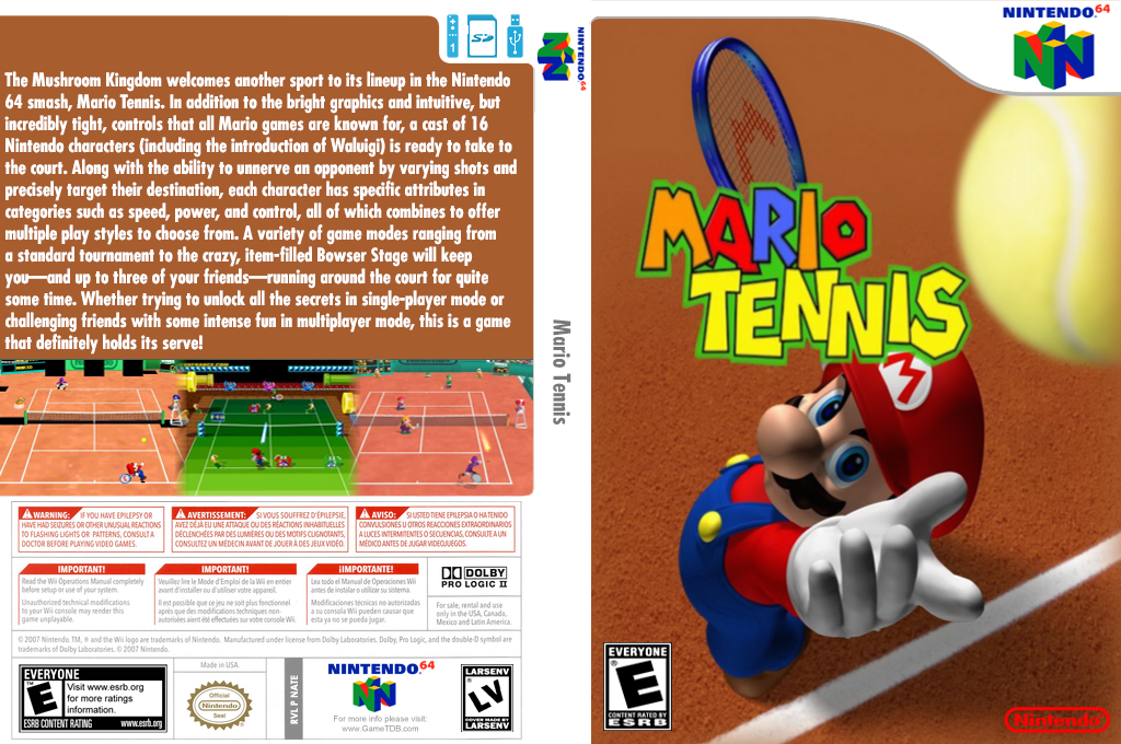 Mario Tennis — box-texture (US)