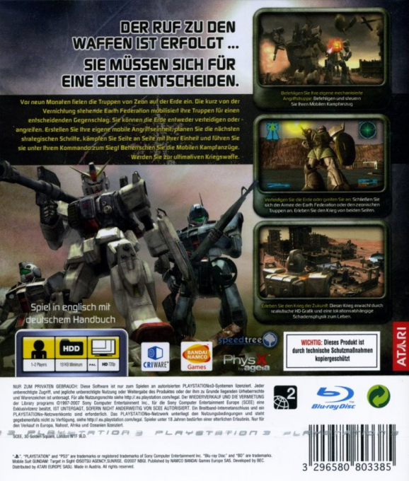 Mobile Suit Gundam - Crossfire — box-2D-back (DE)