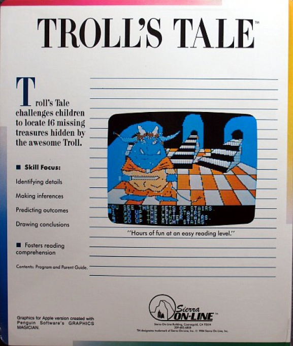 Troll's Tale — box-2D-back (US)