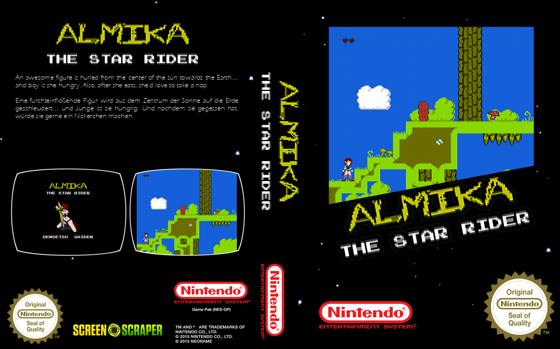 Almika - The Star Rider - Densetsu Gaiden — box-texture (SS)