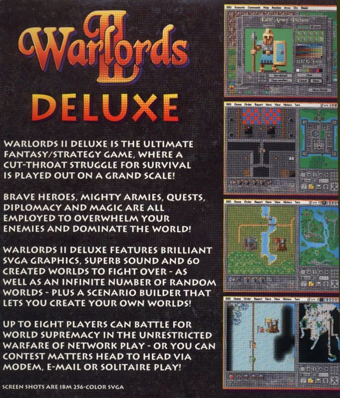 Warlords 2 Deluxe — box-2D-back (US)