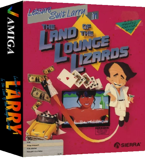 Leisure Suit Larry in - The Land of the Lounge Lizards — box-3D (WOR)