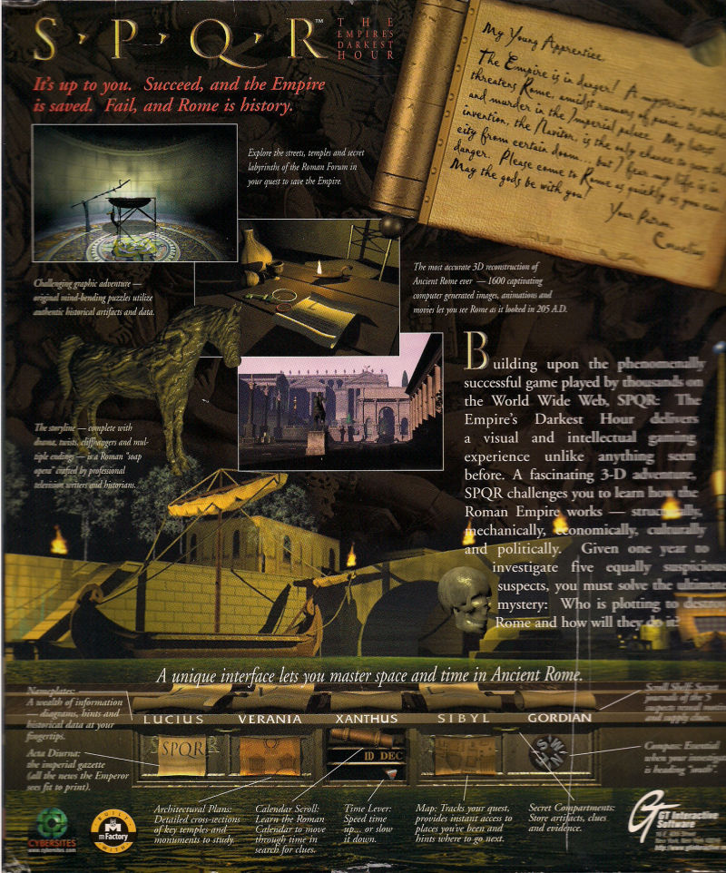SPQR: The Empire's Darkest Hour — box-2D-back (US)