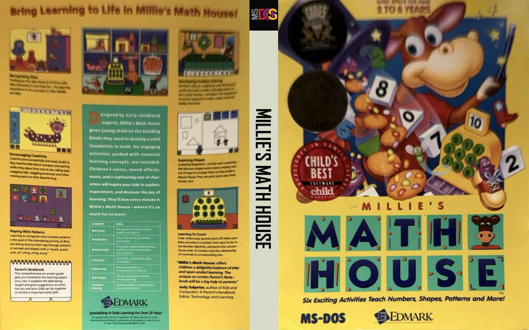 Millie's Math House — box-texture (US)