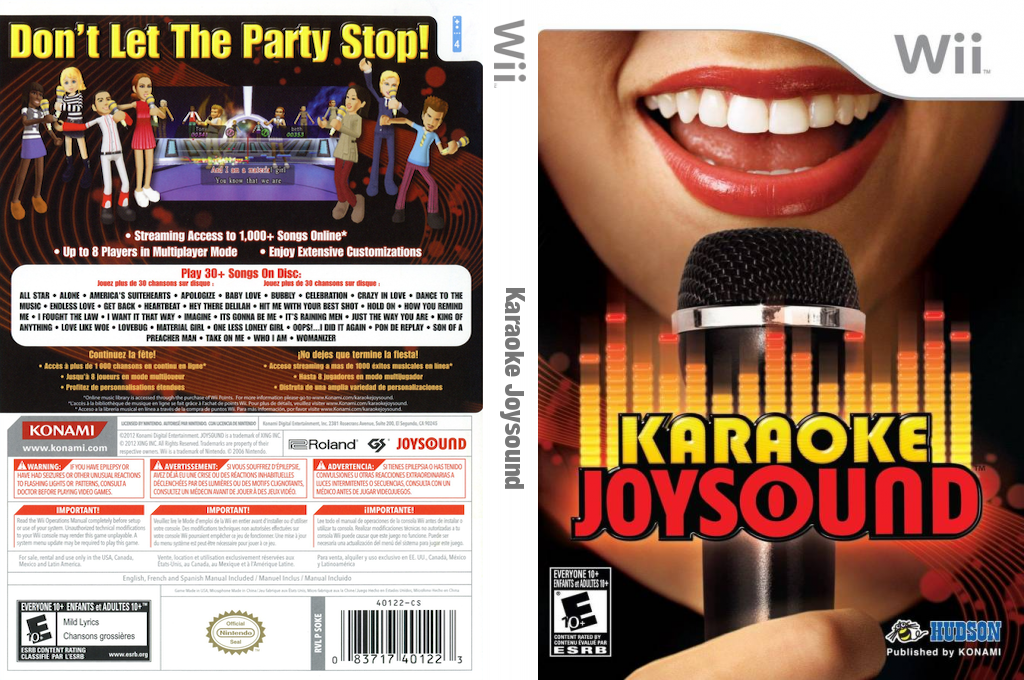Karaoke Joysound Wii — box-texture (US)