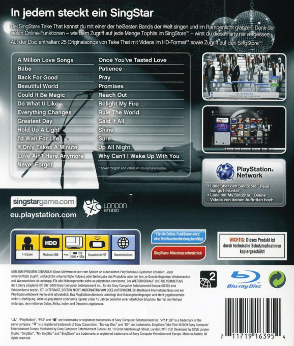 SingStar Take That — box-2D-back (DE)