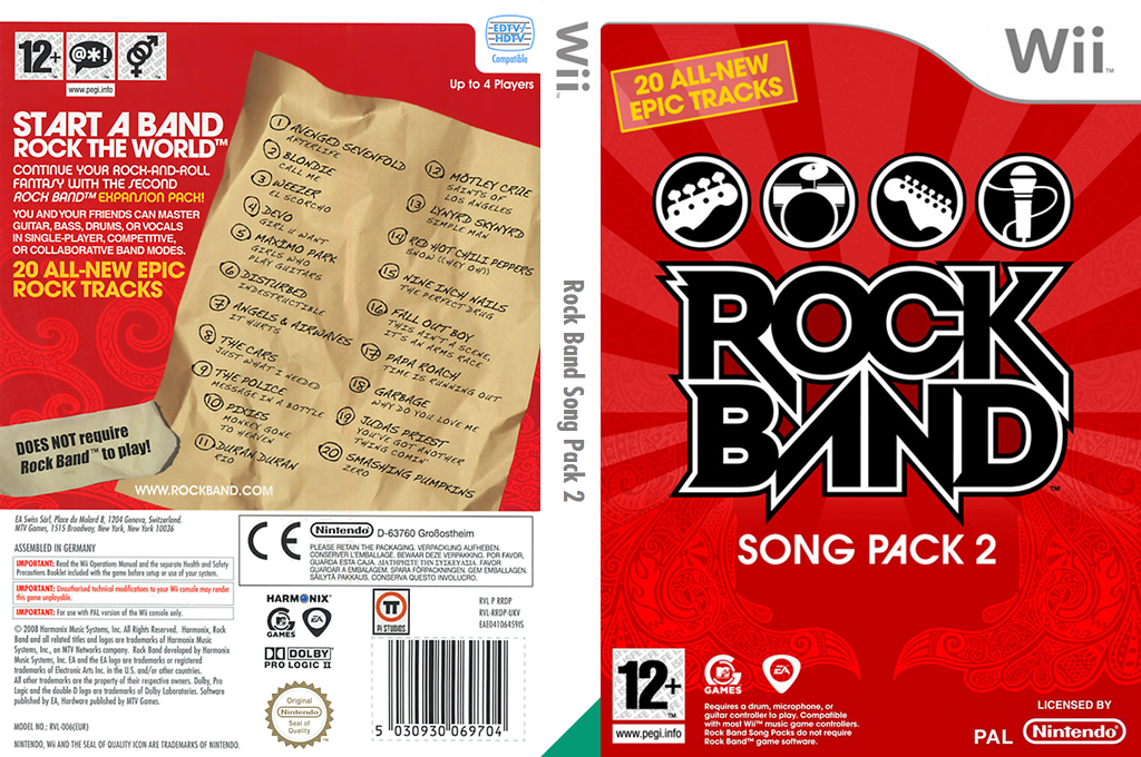 Rock Band - Track Pack Volume 2 — box-texture (US)