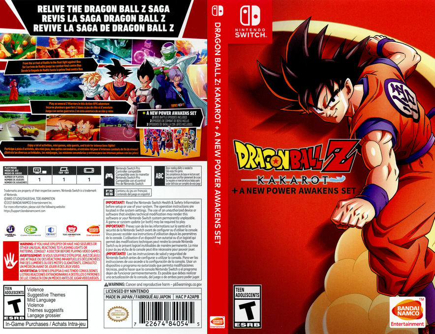 Dragon Ball Z - KAKAROT and A New Power Awakening Set — box-texture (US)