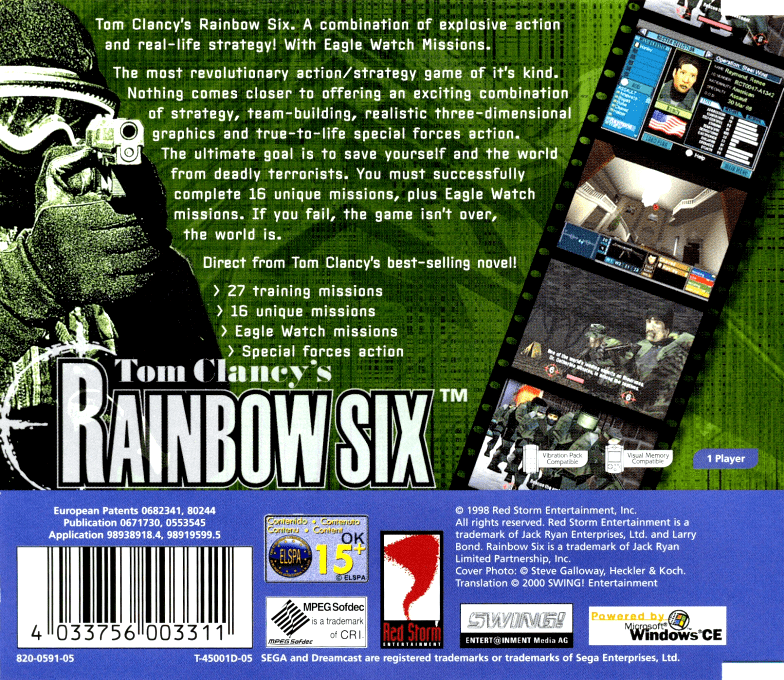 Tom Clancy's Rainbow Six with Eagle Watch Missions — box-2D-back (EU)