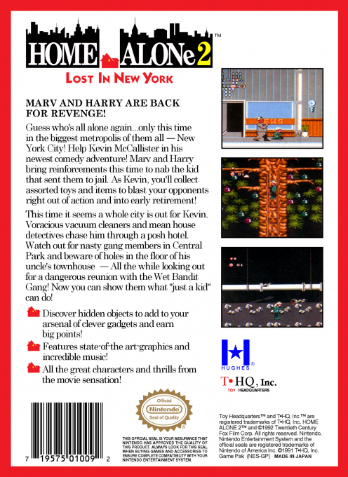 Home Alone 2 - Lost in New York — box-2D-back (US)