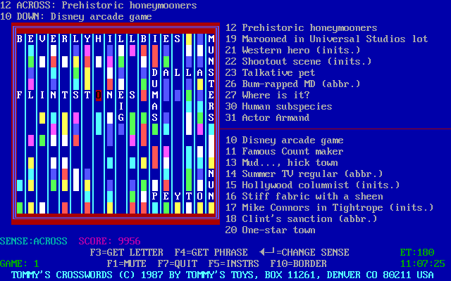 Tommy's Crosswords — ss (WOR)