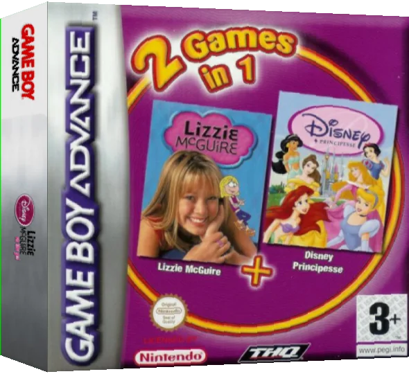 2 Games in 1 - Disney Princess + Lizzie McGuire — box-3D (EU)