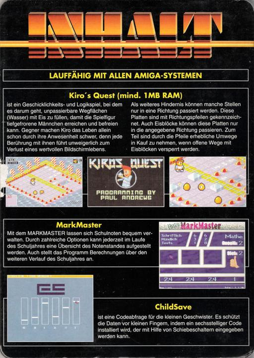 Kiro's Quest — box-2D-back (WOR)