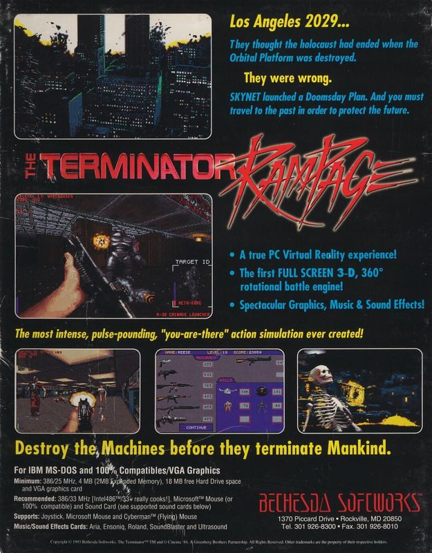 Terminator, The - Rampage — box-2D-back (US)