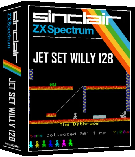 Jet Set Willy 128 — box-3D (SS)