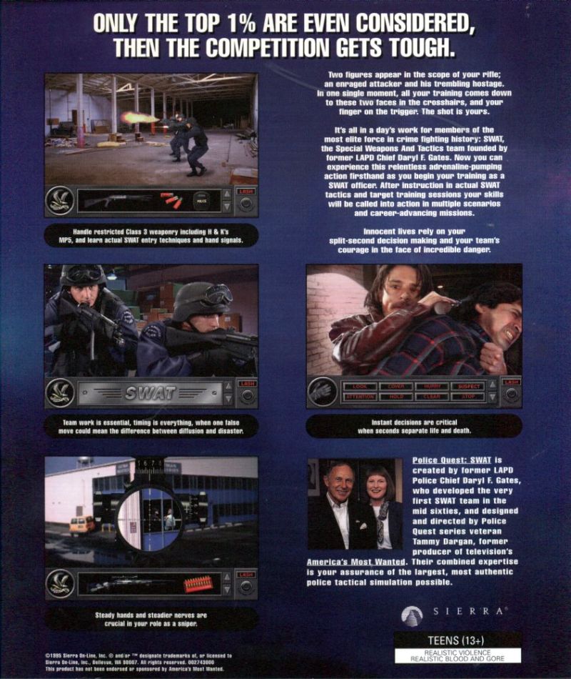Police Quest: SWAT — box-2D-back (US)