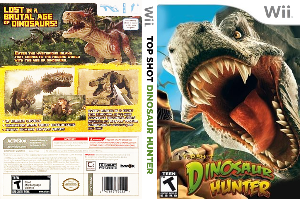 Top Shot Dinosaur Hunter — box-texture (US)