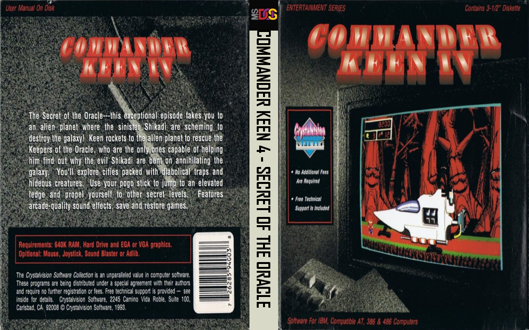 Commander Keen 4 - Secret Of The Oracle — box-texture (US)